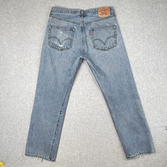 Levi’s 501 XX Vintage Jeans Men’s 34x30 Light Wash Distressed Skater Grunge Y2K - Picture 2 of 16